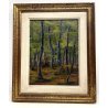 ANTICO QUADRO DIPINTO OLIO PAESAGGIO BOSCHIVO SOTTOBOSCO ESPRESSIONISMO  '900