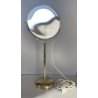 SPECCHIO INGRANDITORE VINTAGE con LUCE da TAVOLO TRUCCO MAKE UP OTTONE '50/'60