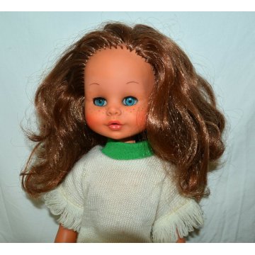 BAMBOLA FURGA PRITTI MILLEMOSSE PEGGY VINTAGE DOLL con ABITO ORIGINALE anni '70