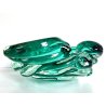 BOWL SVOTATASCHE VETRO Murano SOMMERSO VERDE SMERALDO TRASPARENTE VINTAGE ø 24cm
