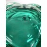 BOWL SVOTATASCHE VETRO Murano SOMMERSO VERDE SMERALDO TRASPARENTE VINTAGE ø 24cm