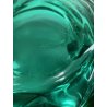 BOWL SVOTATASCHE VETRO Murano SOMMERSO VERDE SMERALDO TRASPARENTE VINTAGE ø 24cm