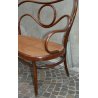 ANTICO DIVANO THONET FAGGIO PAGLIA di VIENNA EPOCA 1900 PANCA POLTRONA SEDIA OLD