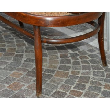 ANTICO DIVANO THONET FAGGIO PAGLIA di VIENNA EPOCA 1900 PANCA POLTRONA SEDIA OLD