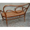 ANTICO DIVANO THONET FAGGIO PAGLIA di VIENNA EPOCA 1900 PANCA POLTRONA SEDIA OLD