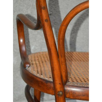ANTICO DIVANO THONET FAGGIO PAGLIA di VIENNA EPOCA 1900 PANCA POLTRONA SEDIA OLD