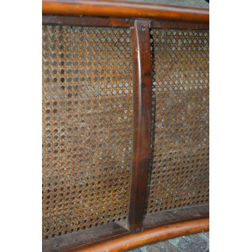 ANTICO DIVANO THONET FAGGIO PAGLIA di VIENNA EPOCA 1900 PANCA POLTRONA SEDIA OLD