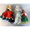 LOTTO 4 ANTICA BAMBOLA SOUVENIR COSTUME REGIONALE FOLK DOLL Poupé PANNO LENCI