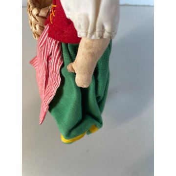 LOTTO 4 ANTICA BAMBOLA SOUVENIR COSTUME REGIONALE FOLK DOLL Poupé PANNO LENCI