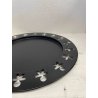 VASSOIO ALESSI GIROTONDO NERO DESIGN ø 40 cm ACCIAIO INOX TRAY BLACK
