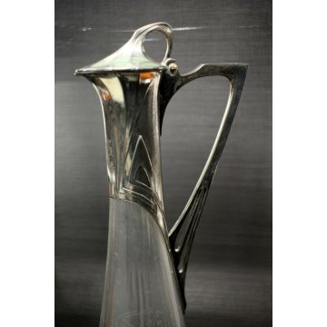 ANTICA BROCCA VINO CRISTALLO MOLATO ART NOUVEAU SILVERPLATED WMF PUNZONATA1918