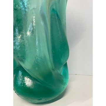 RARO VASO VETRO MURANO CORROSO CARLO SCARPA VENINI POLI SEGUSO ACIDATO GLASS OLD