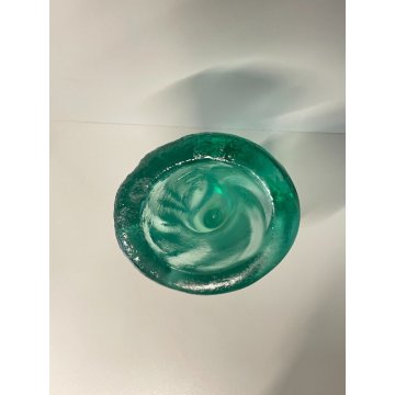 RARO VASO VETRO MURANO CORROSO CARLO SCARPA VENINI POLI SEGUSO ACIDATO GLASS OLD