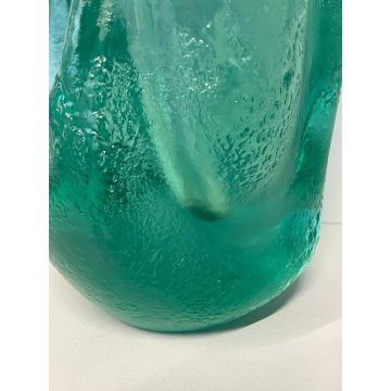 RARO VASO VETRO MURANO CORROSO CARLO SCARPA VENINI POLI SEGUSO ACIDATO GLASS OLD