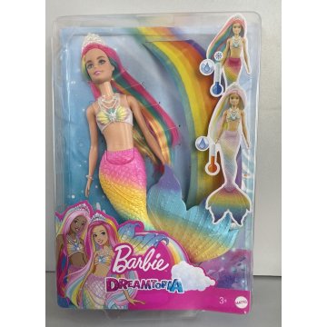 BARBIE DREAMTOPIA SIRENA LUCI SCINTILLANTI MATTEL gtf89 box nuova mai aperta