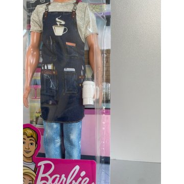 BARBIE Ken barista barman bar gioco MATTEL box nuova mai aperta bambola carriere