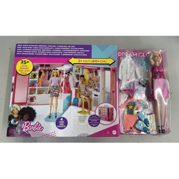 Barbie armadio dei sogni Bambola Bionda e 25 accessori box nuova mai aperta toys