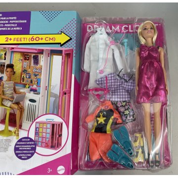 Barbie armadio dei sogni Bambola Bionda e 25 accessori box nuova mai aperta toys