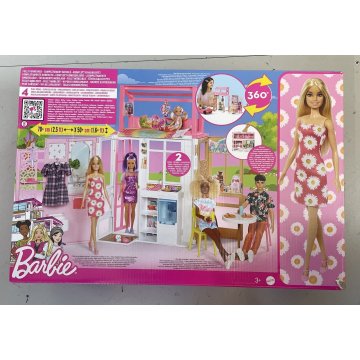 Casa Barbie 2 Piani 4 Aree Gioco e Accessori Giocattolo Mattel toys cucina  box