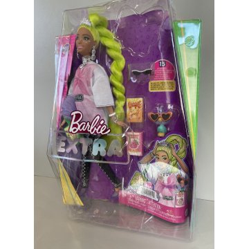 BARBIE EXTRA 11 BAMBOLA CON CAPELLI VERDE FLUO Mattel accessori fashion bambola