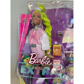 BARBIE EXTRA 11 BAMBOLA CON CAPELLI VERDE FLUO Mattel accessori fashion bambola