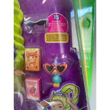 BARBIE EXTRA 11 BAMBOLA CON CAPELLI VERDE FLUO Mattel accessori fashion bambola