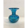 PICCOLO VASO VINTAGE VETRO SOFFIATO AZZURRO CELESTE  Mdina GLASS MALTA 9,5 cm/h