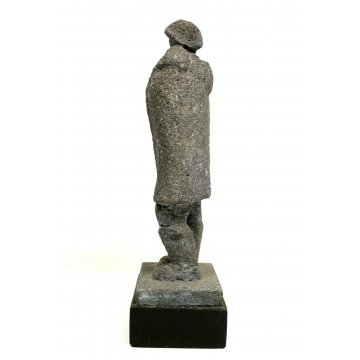 SCULTURA PIETRA UOMO PASTORE FIGURA DECORAZIONE PEOPLE SCULTURE STONE '900
