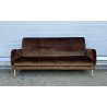 ITALY SOFA BROWN DIVANO LETTO DESIGN ANNI 60/70 SALOTTO STOFFA MARRONE VINTAGE