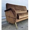 ITALY SOFA BROWN DIVANO LETTO DESIGN ANNI 60/70 SALOTTO STOFFA MARRONE VINTAGE
