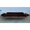 ITALY SOFA BROWN DIVANO LETTO DESIGN ANNI 60/70 SALOTTO STOFFA MARRONE VINTAGE