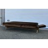 ITALY SOFA BROWN DIVANO LETTO DESIGN ANNI 60/70 SALOTTO STOFFA MARRONE VINTAGE