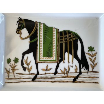 HERMES Ashtray POSACENERE SIGARO CAVALLO PORCELLANA LIMOGES VINTAGE LUXURY TRAY