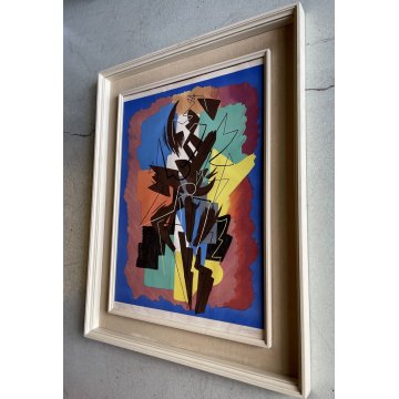 QUADRO STAMPA Gini Severini "Danse Espagnole" SERIGRAFIA 11 COLORI 131/140  1960