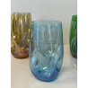 SERVIZIO 6 BICCHIERI CRISTALLO COLORATI MAESTRI MURANESI ANNI 50 LONG DRINK