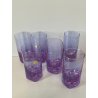 SERVIZIO 6 BICCHIERI ARNOLFO DI CAMBIO CRISTALLO ALEXANDRITE VIOLA BLU ANNI 60