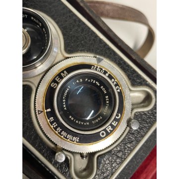 FOTOCAMERA Semflex SEM OREC VINTAGE CAMERA 120 Film French Twin Lens ANNI '60