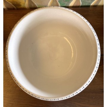 GRANDE VASO COPPA ALZATA FRUTTA CACHEPOT CERAMICA BIANCA MASCHERONI ø 36 x 29 cm