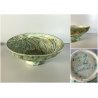 CIOTOLA BOWL VINTAGE "Studio D Savona Santuario" DECORO VERDE ORO ø 26x10,5 cm/h