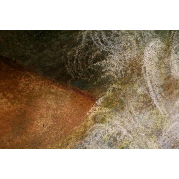 ANTICO QUADRO CARTA su TELA PASTELLO RITRATTO FEMMINILE PORTRAIT MINA primi '900