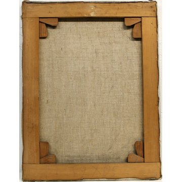 ANTICO QUADRO CARTA su TELA PASTELLO RITRATTO FEMMINILE PORTRAIT MINA primi '900