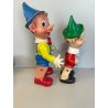 COPPIA PINOCCHIO LEDRAPLASTIC GIOCO GOMMA GIOCATTOLO COLLODI ANNI '70 ITALY