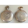 LOTTO 2 pz. ANTICO OROLOGIO TASCA J.W.B. argento 935 Epoca 900 Old Pocket Watch