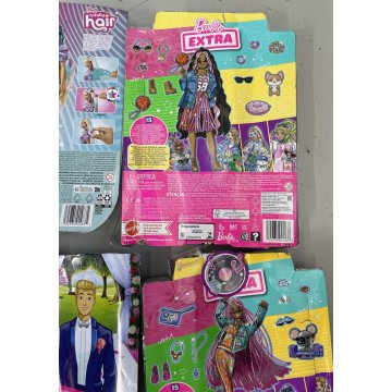 LOTTO 7 BARBIE VARIE MAI GIOCATE SCATOLA DOTTORE  BAMBOLA Mattel MALIBU GIOCO