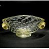 VASO VETRO MURANO SOFFIATO BULICANTE TRASPARENTE ORO ZECCHINO BAROVIER & TOSO'40