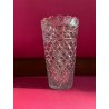 GRANDE VASO VINTAGE CRISTALLO di BOEMIA MOLATO BOHEMIAN CRYSTAL VASE 30,5 cm/h