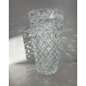 GRANDE VASO VINTAGE CRISTALLO di BOEMIA MOLATO BOHEMIAN CRYSTAL VASE 30,5 cm/h