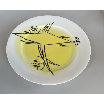 PIATTO Wilfredo Lam CERAMICA ALBISSOLA DISH Lorenz Hutschenreuther ITALY '60/'70