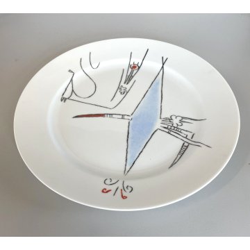 PIATTO Wilfredo Lam CERAMICA ALBISSOLA DISH Heinrich Bavaria ARTE MODERNA '60/70