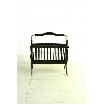 PORTARIVISTE MANICO Cesare Lacca LEGNO MOGANO OTTONE MAGAZINE RACK MID CENTURY  